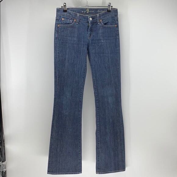 7 for all mandkind bootcut Y2K vibes low rise broken in size 26 - Picture 1 of 6
